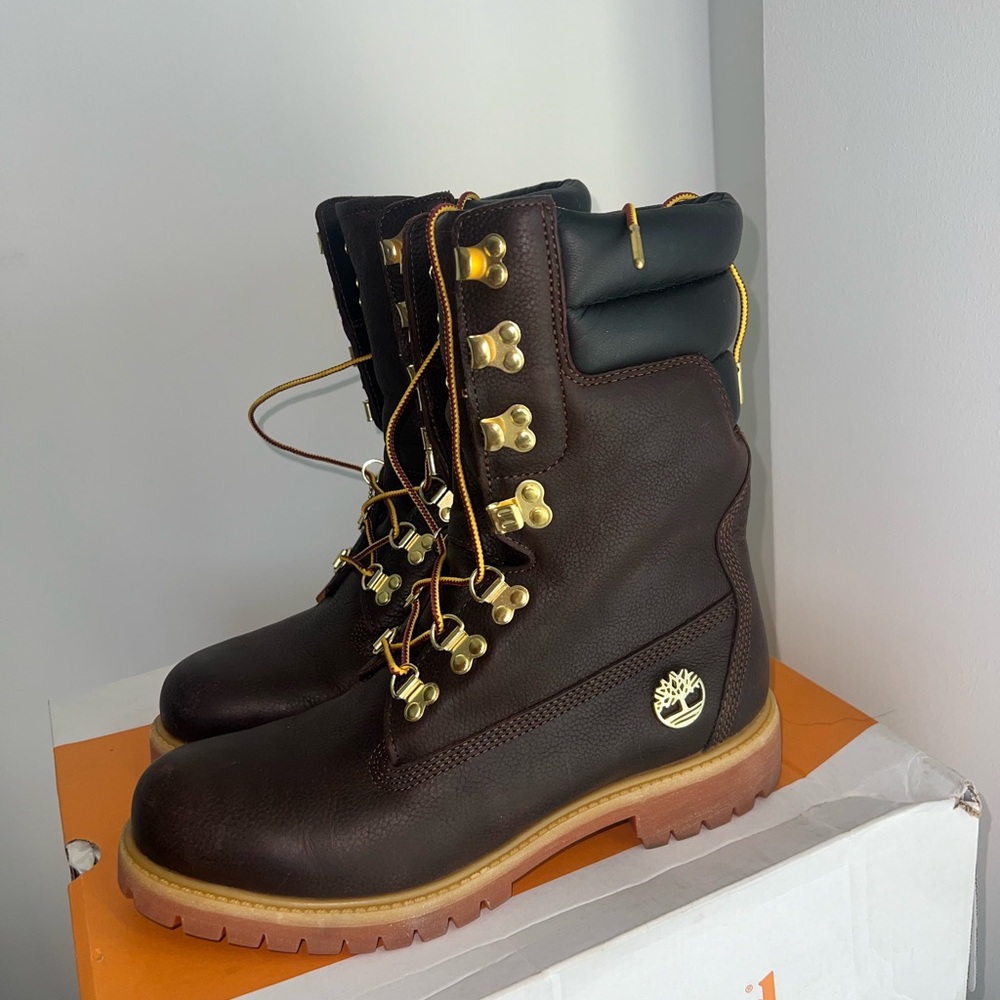 TIMBERLAND PREMIUM
TALL LACE WATERPROOF DK BROWN FULL GRAIN